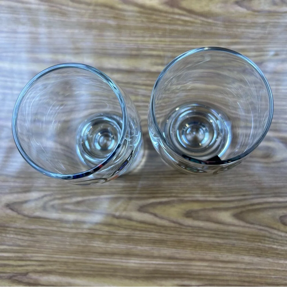 Vintage Kosta Boda Sea Glasbruk Man & Woman Face Glasses Barware MCM Solid Base